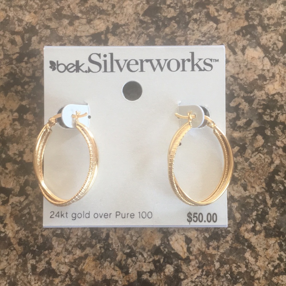 24kt gold hoop earrings!